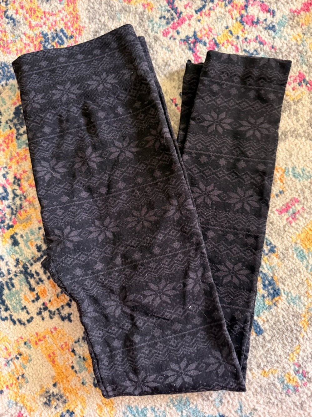 Falls Creek Black Fleece-Lined Leggings